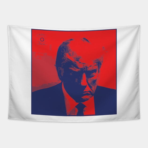 Trump Mugshot Tapestry by winstongambro