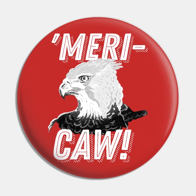 Patriotic American Bald Eagle Merica - Mericaw USA Pin by ballhard