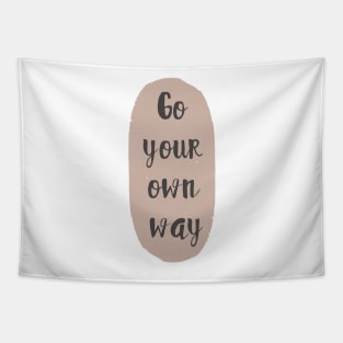 Go Your Own Way Abstract Shape Minimalist Design Tapestry