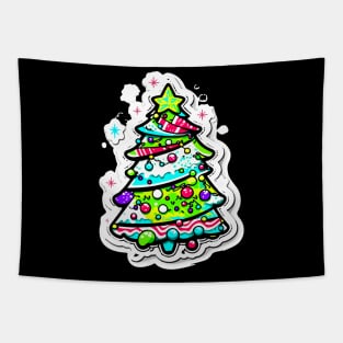 Kawaii Christmas Tree Tapestry