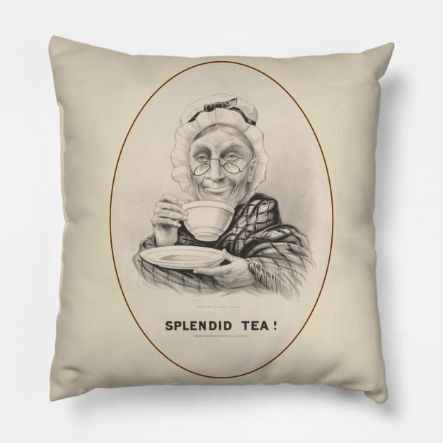 Splendid Tea Pillow by LP Designs