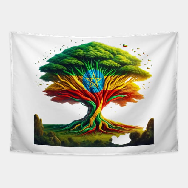 Tree Of Life Tapestry by Amharic Avenue