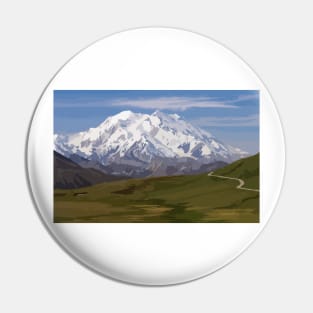 Mount Denali Vector Painting Pin