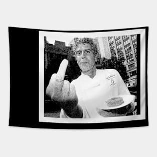 Anthony Bourdain middle finger Tapestry