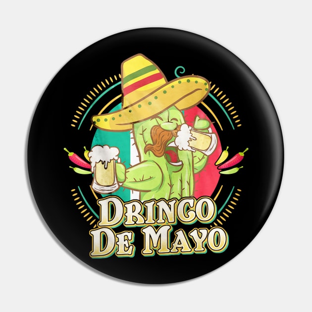 Drinko De Mayo Mexican Hat Cactus Pin by toiletpaper_shortage