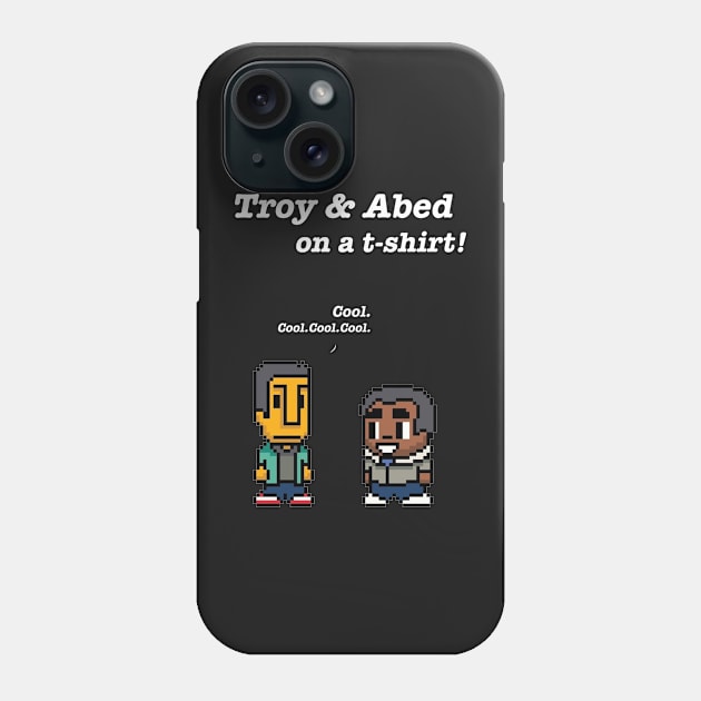 Troy and Abed · Community · TV show - black Phone Case by Uwaki