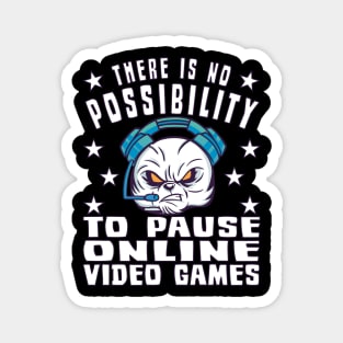 Gamer Gaming Online Gaming Pause Game Play Magnet