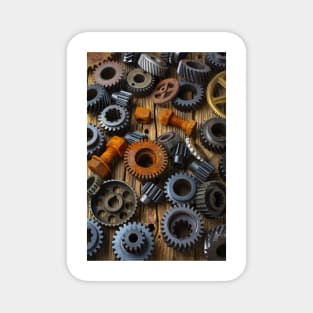 A Variety Of Old Gears Magnet