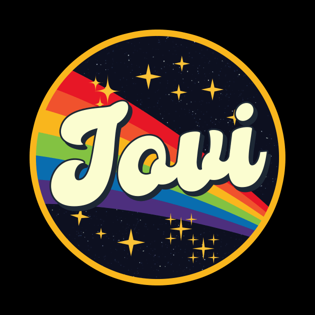 Jovi // Rainbow In Space Vintage Style by LMW Art