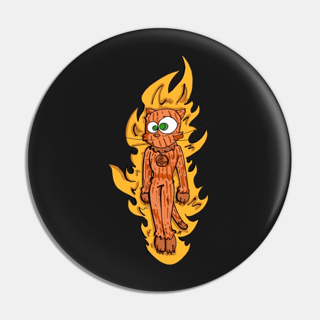 human torch Pin by Catartyk