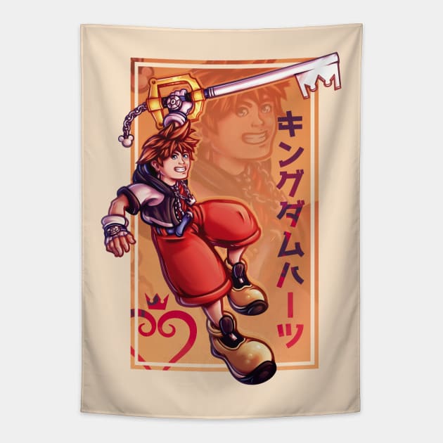 Sora - Kingdom Hearts Tapestry by Verethor