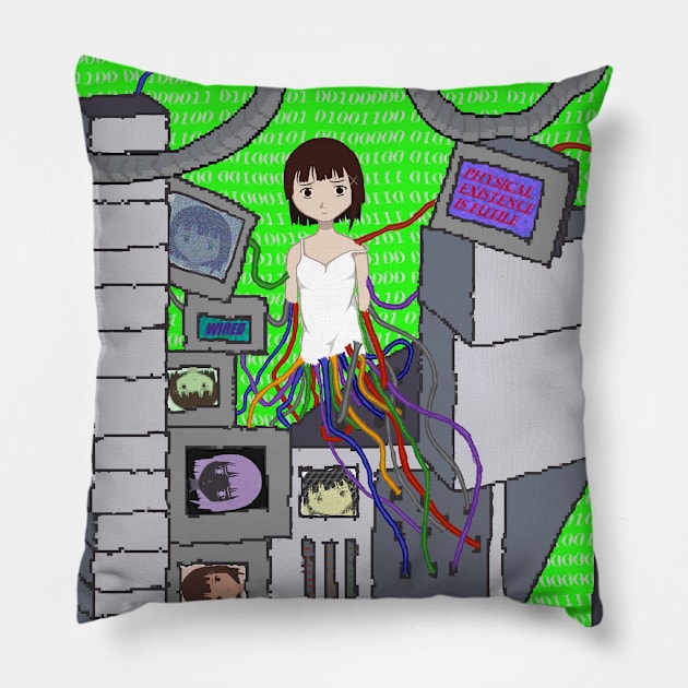 Serial Experiments Lain Hooked on the Wired Pillow by ilrac_art