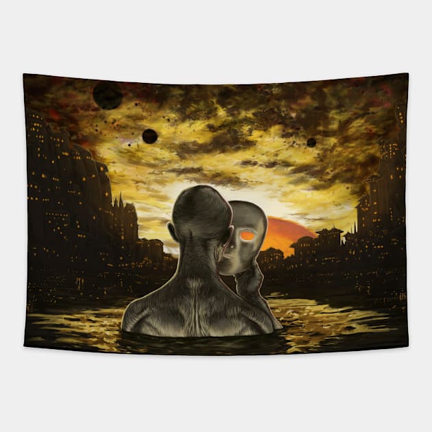 Dim Carcosa Tapestry by Cyborg One