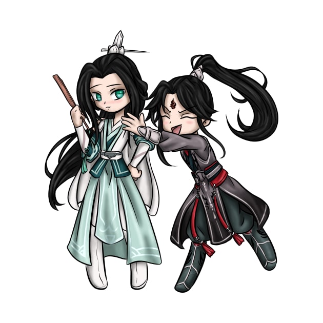 Chibi - Scum Villian's Self Saving System Shen Qingqiu and Luo Binghe by smileycat55555