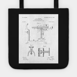 Ophthalmoscope Patent - Optometrist Eye Doctor Office Art - White Tote