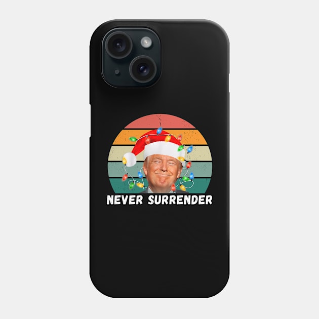 Never Surrender, Trump Mug Shot Phone Case by JulieArtys