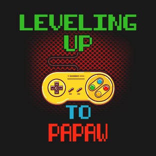 Promoted To Papaw T-Shirt Unlocked Gamer Leveling Up T-Shirt