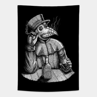 Relaxed Plague Doctor Tapestry