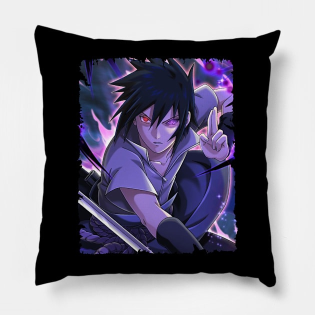 SASUKE UCHIHA MERCH VTG Pillow by xsmilexstd