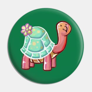 Flower Tortoise Pin