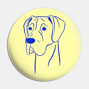 Great Dane (Yellow and Blue) Pin