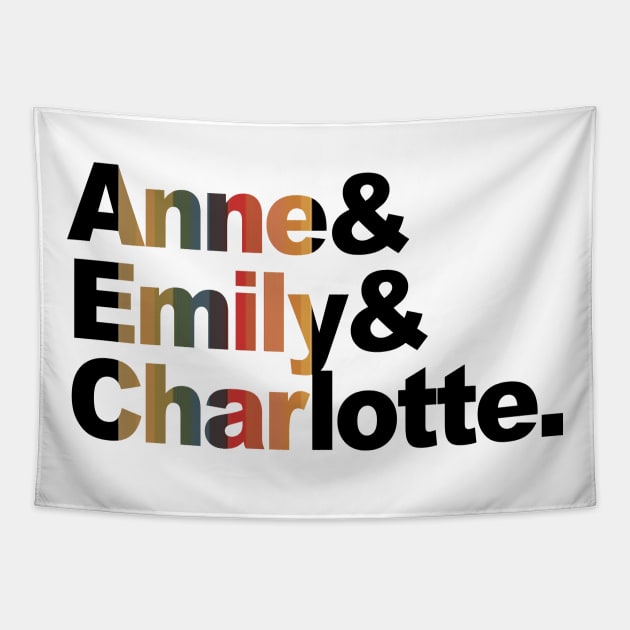 Anne & Emily & Charlotte - The Bronte Sisters Tapestry by The Blue Box