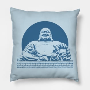 Buddhism Art Navy Color Pillow