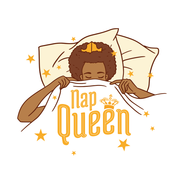 African American Nap Queen T by LindenDesigns