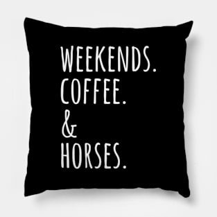 Weekends Coffee And Horses Pet Pillow