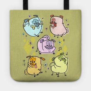 Retro Pugs Tote