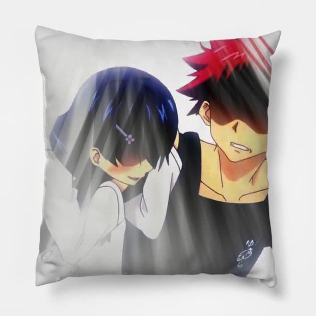 Food Wars - Yukihira Souma Megumi Tadokoro Pillow by oneskyoneland