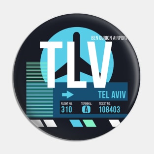 Tel Aviv (TLV) Airport Code Baggage Tag Pin