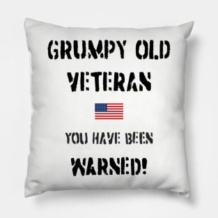 Grumpy Old Veteran (USA) Pillow