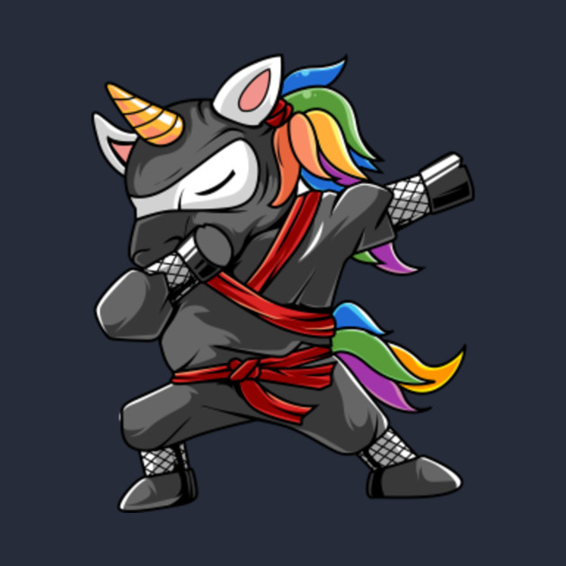 Cute Dabbing Ninja Unicorn Shirt Funny Ninja Unicorn Dab Dabbing Roblox T Shirt Teepublic - unicorn dab roblox