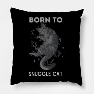 Born to Snuggle Cat - Smoked Cat Pillow