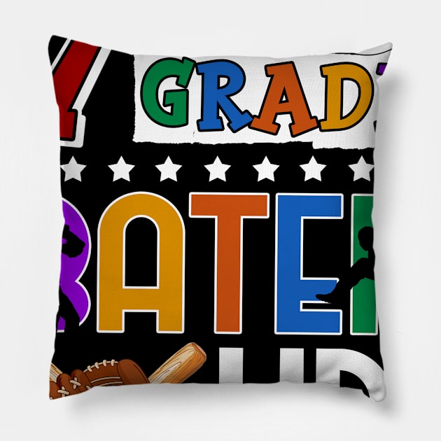 7th Grade Batter-up! Baseball Back to School Pillow by Bensonn