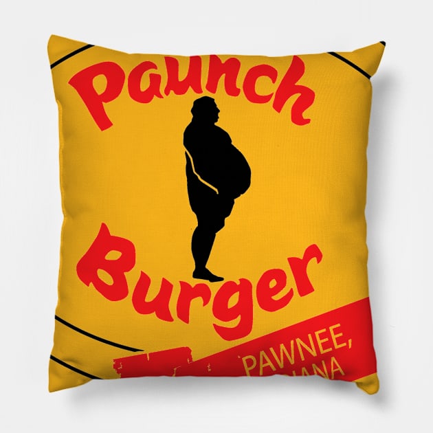 burger joint Pillow by nomadearthdesign