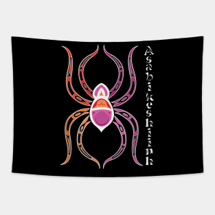 Asabikeshiinh (spider) Lesbian Pride Tapestry