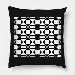 Geometric abstract - black and white. Pillow