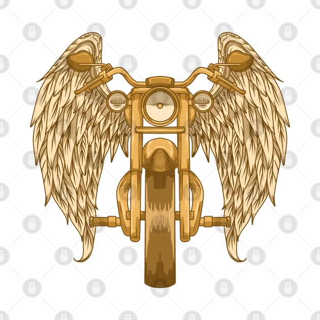 Motorcycle with Angel wings by Markus Schnabel