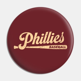 Vintage Phillies Baseball Bat Pin