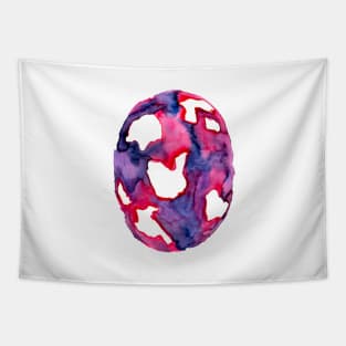 Vibrant Pink, Purple, and Magenta Watercolor Abstract Orb Tapestry