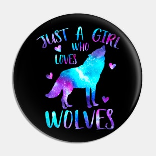 Just a girl who loves wolves Pin