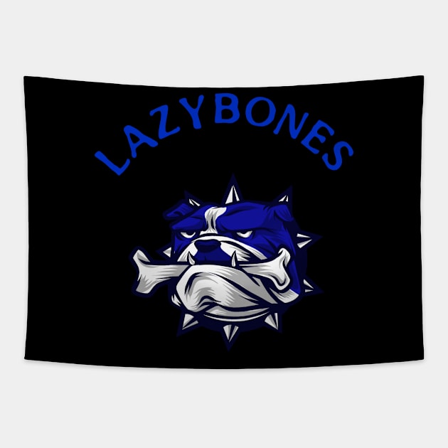 Lazybones bulldog Tapestry by RetroShopEU