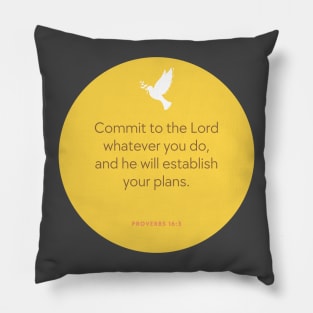 Proverbs 16:3 - Commit to the Lord Pillow