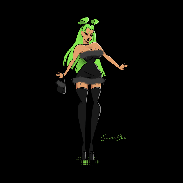 Green Bimbo by Jennifer Elder Art