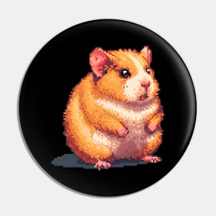 Pixelated Hamster Artistry Pin