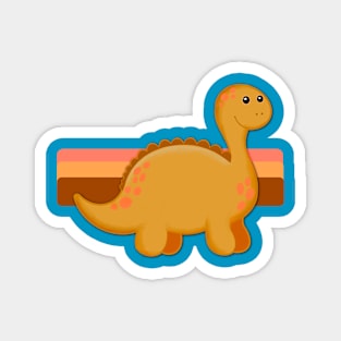 Orange Dinosaurs Magnet