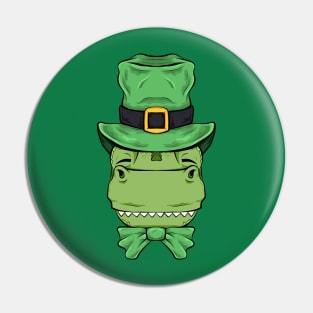 t rex st patricks day dinosaur funny Pin