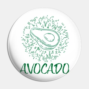 Glowing avocado Pin